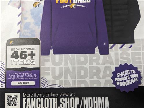 football apparel fundraiser 
